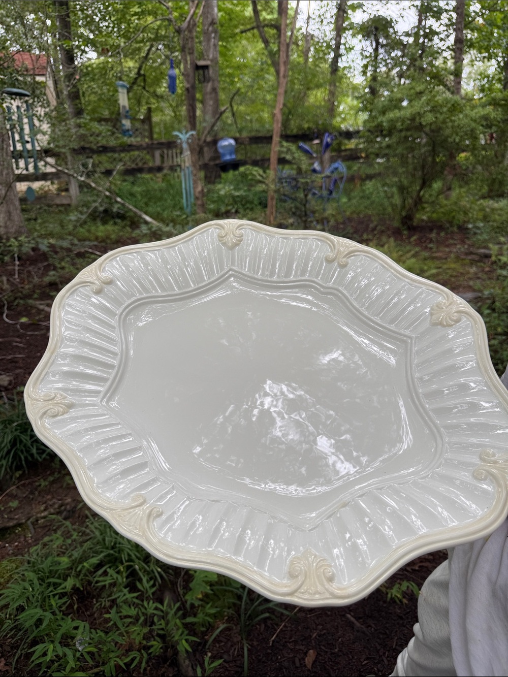 Lenox Butler Pantry Gourmet Cream Decorative Scalloped Serving Platter